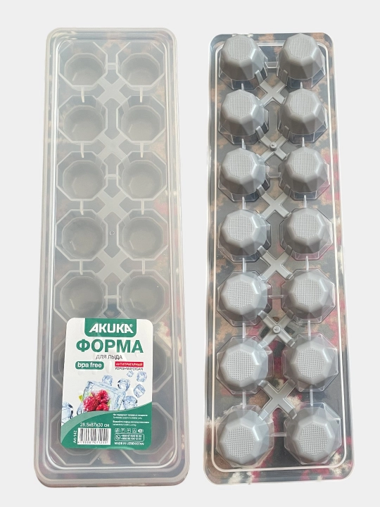 Muz, muzqaymoq, jele va shokolad uchun universal silikon qolip, 12-14 hujayrali - 