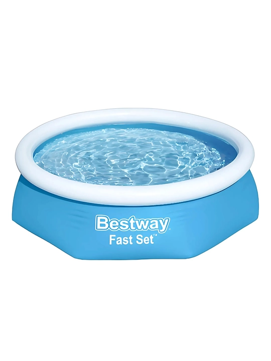 Bestway Fast Set puflanadigan basseyni, 940-5377 litr, bolalar va kattalar uchun, mustahkam PVXdan 