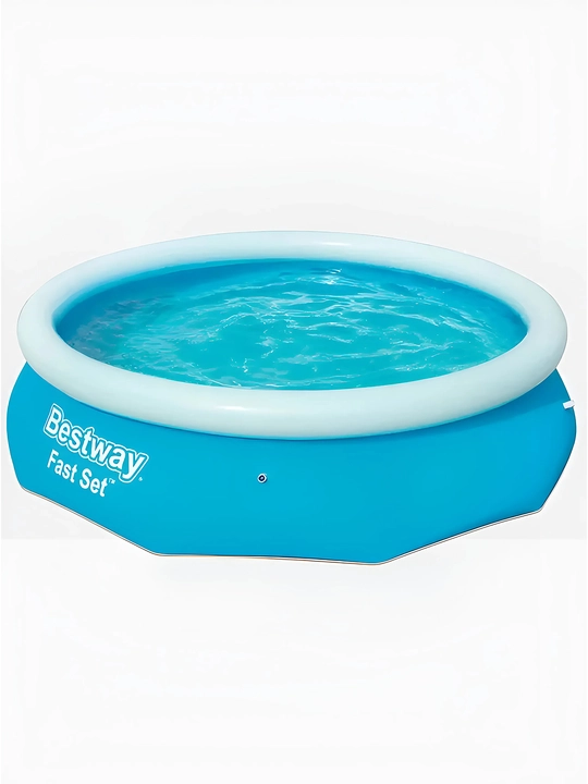 Bestway Fast Set puflanadigan basseyni, 940-5377 litr, bolalar va kattalar uchun, mustahkam PVXdan 