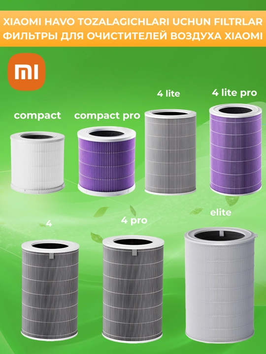 Havo tozalagich filtri Xiaomi Mi Smart Air Purifier 4, Pro, Lite, Compact, Elite - 