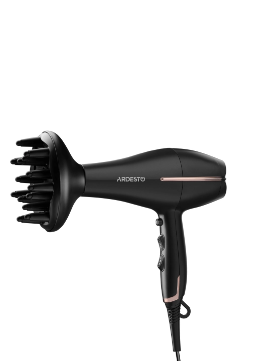 Ardesto HD-Y220PRO, 2200Vt, 3 rejimli, 1.8M qora/tilla rangli fen
