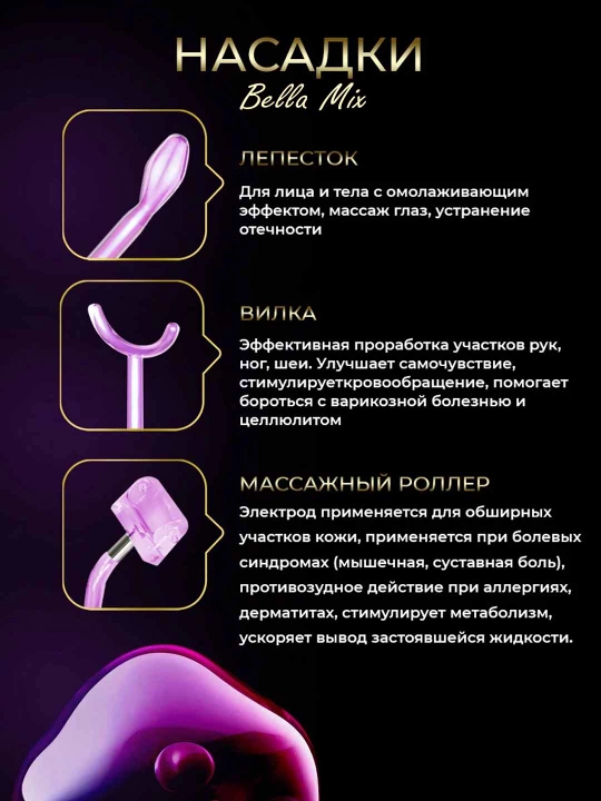 Дарсонваль, косметологический аппарат, для лица и тела и роста волос,4 5,7 насадок
