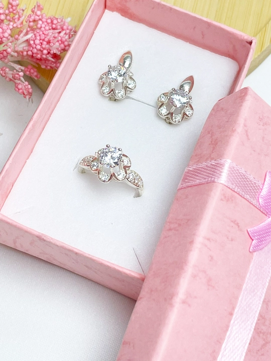 Серебряный комплект для женщин и девушек - 