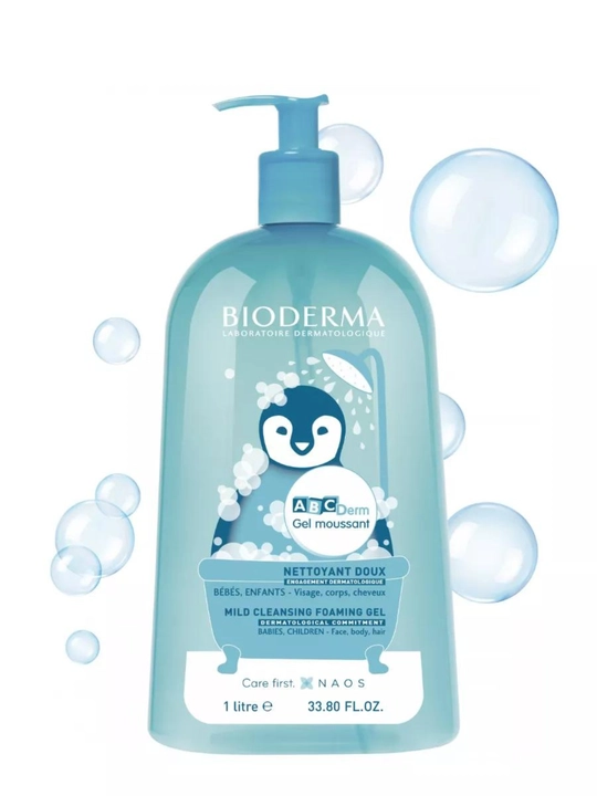 Bioderma Детский мягкий очищающий гель Abcderm Gel Moussant 1 л