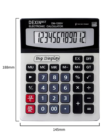 12-битный большой DM1200V калькулятор - 