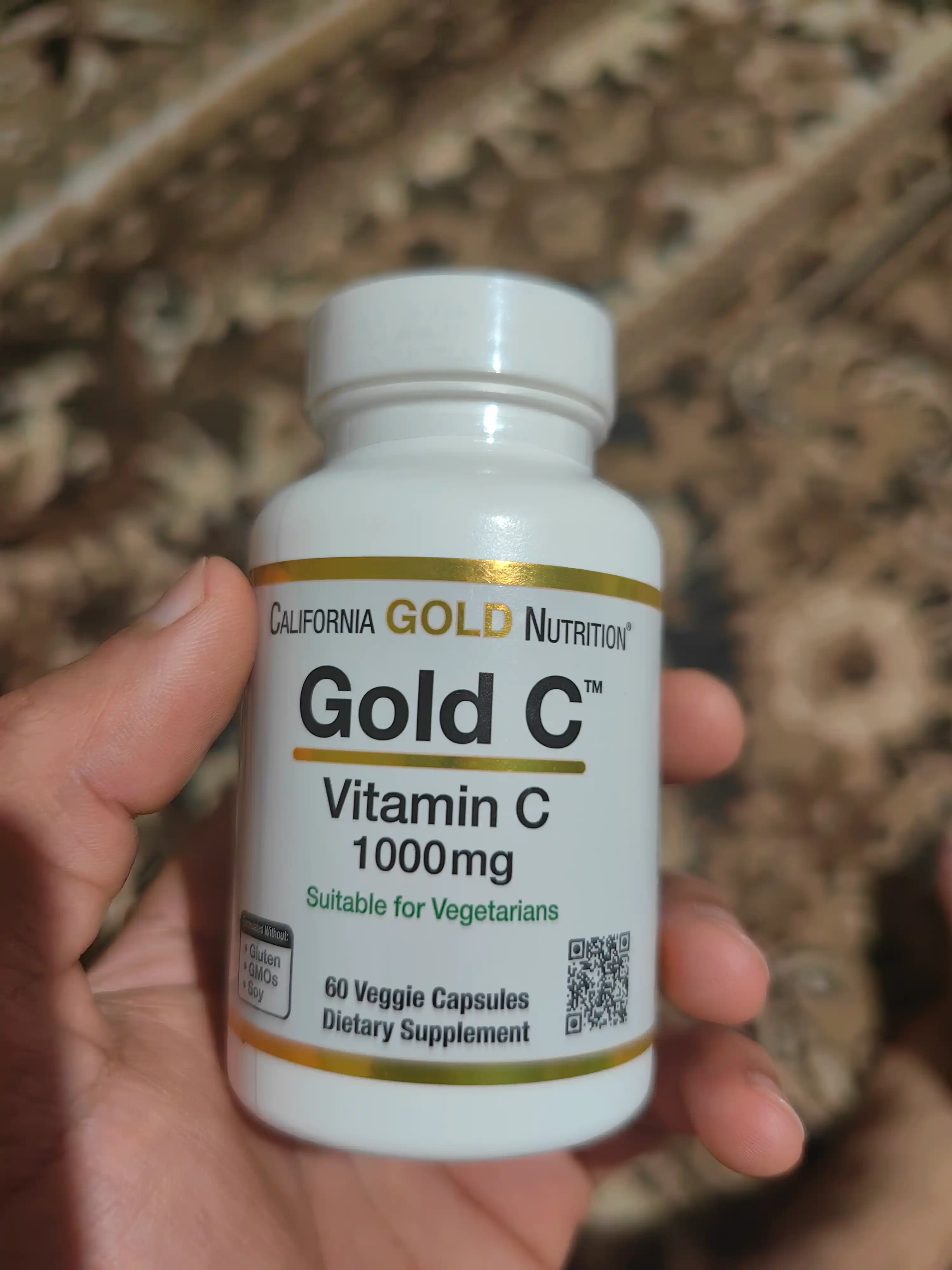 Витамин С California Gold Nutrition Gold C, 1000 мг, 60 капсул