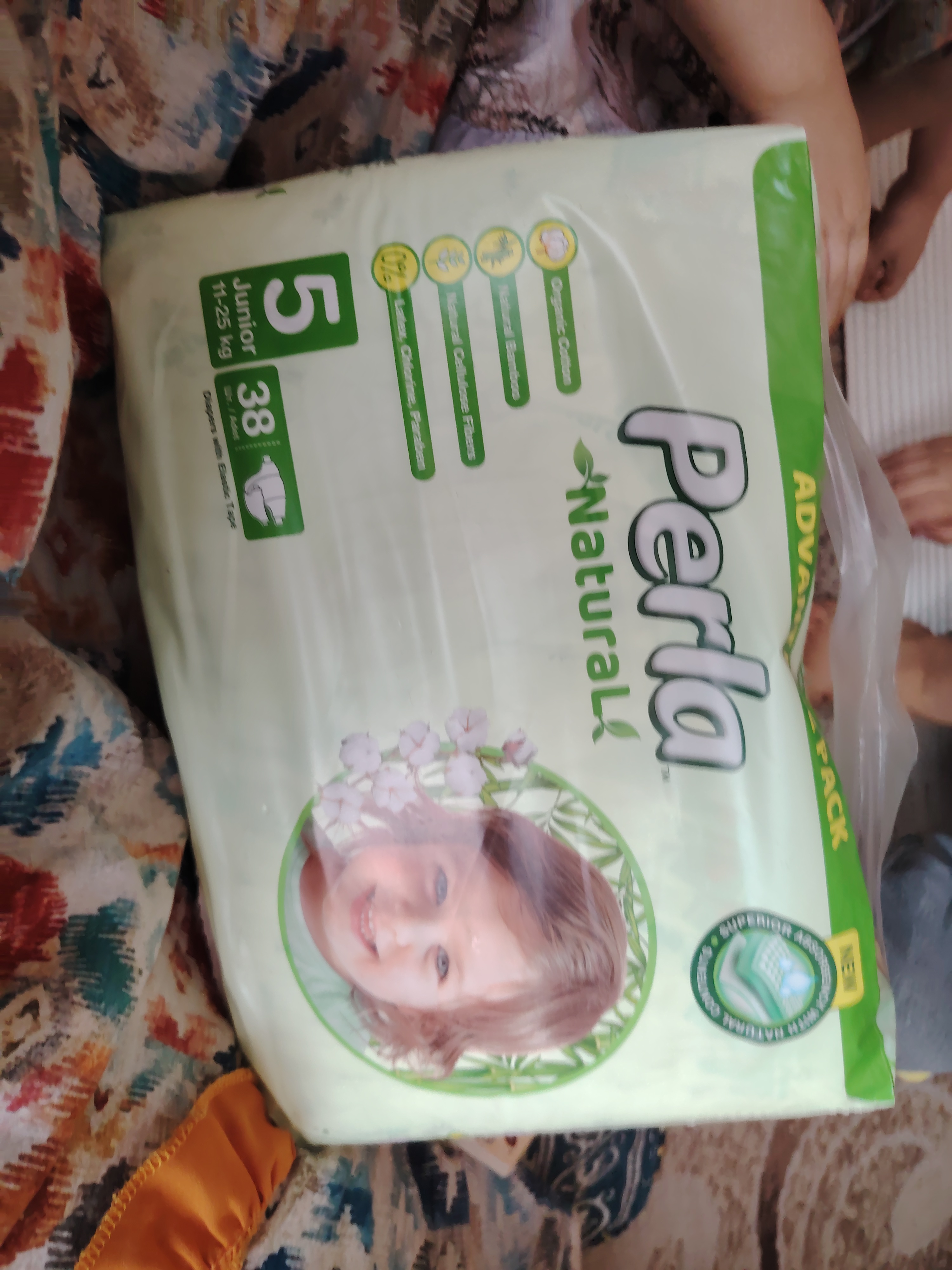 Bezi PERLA NATURAL 5 JUNIOR 11-25 kg, 38 dona