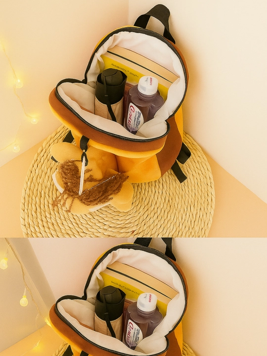 O‘g‘il va qiz bolalar uchun bolalar ryukzagi, plush jirafa va sher bolasi