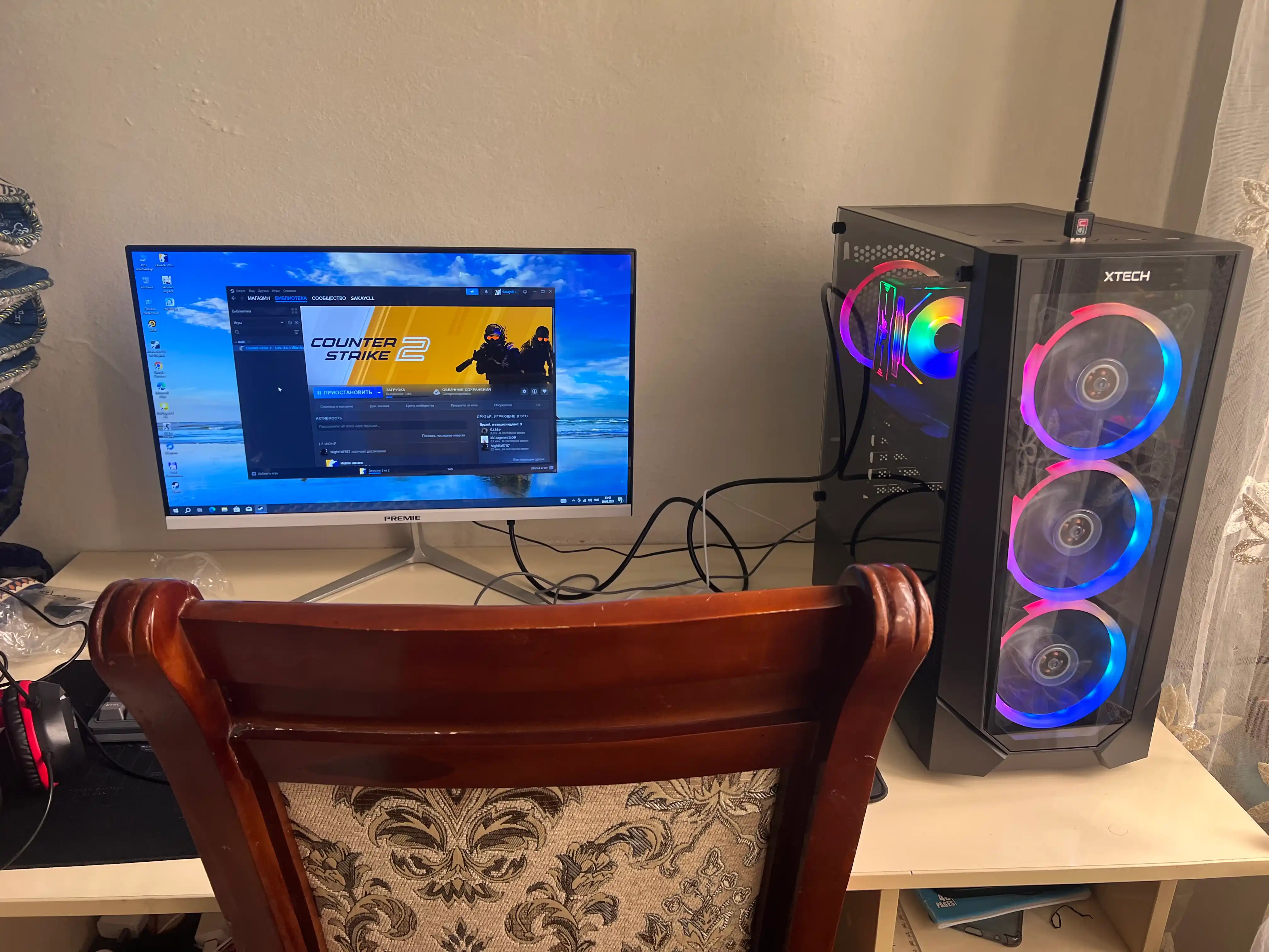 Игровой компьютер Core i5 12400F, 16 ГБ DDR4, 512 ГБ SSD NVMe, GTX 1660, 6 ГБ