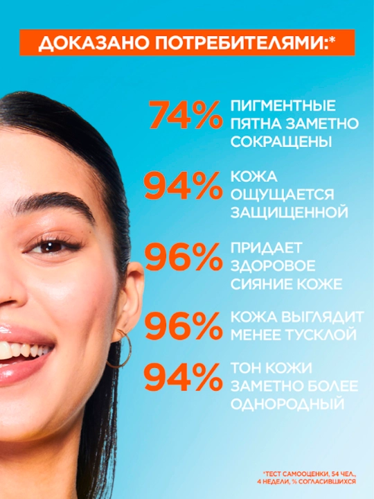 Garnier yuz va tana uchun quyoshdan himoyalovchi flyuid, S vitamini bilan, 40 ml