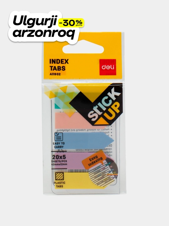 Deli EA11902 o'z-o'zidan yopishqoq qog'oz 43 * 12, o'q - 