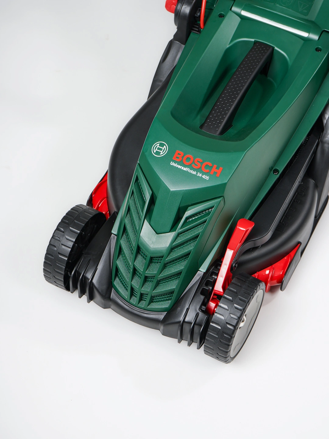 Maysazor Rasmi Gazonkesar Bosch Rotak 34, chekkalarni qirqish uchun GrassCombs tizimi ...