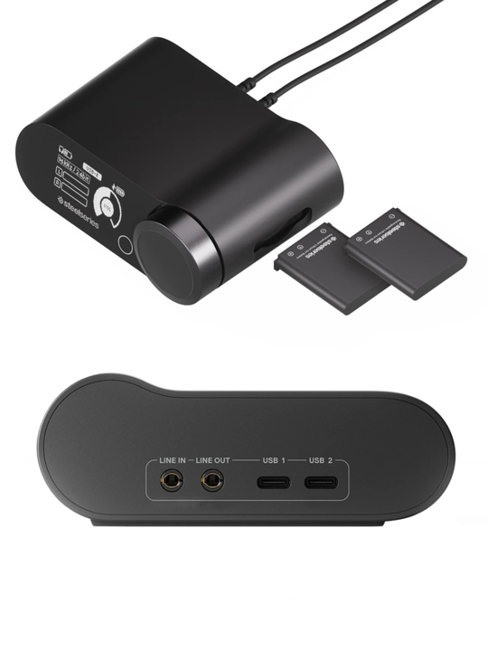 SteelSeries Arctis Nova Pro Wireless Geyming quloqchinlar Hi-Fri Driverlari ClearCast mic