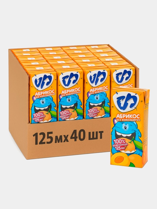 UP O‘rik sharbati, 125 ml x 40 ta - 