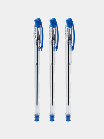 Ручка шариковая Deli EQ2-BL, синяя, 0,7 мм, 3 шт — ДЕЛИ-P1098F2-СИНИЙ