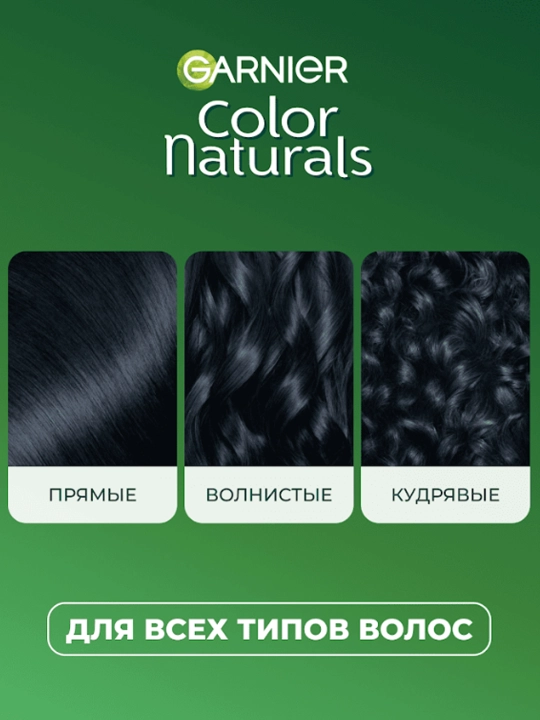 Soch uchun bo'yoq Garnier Color Naturals, ton 2.10 Issiniya-qora, 110 ml