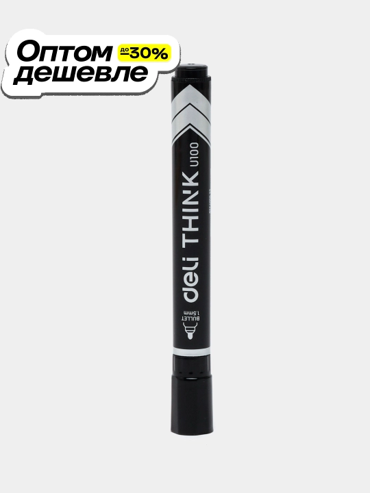 Маркер перманентный Deli 10020, чёрный