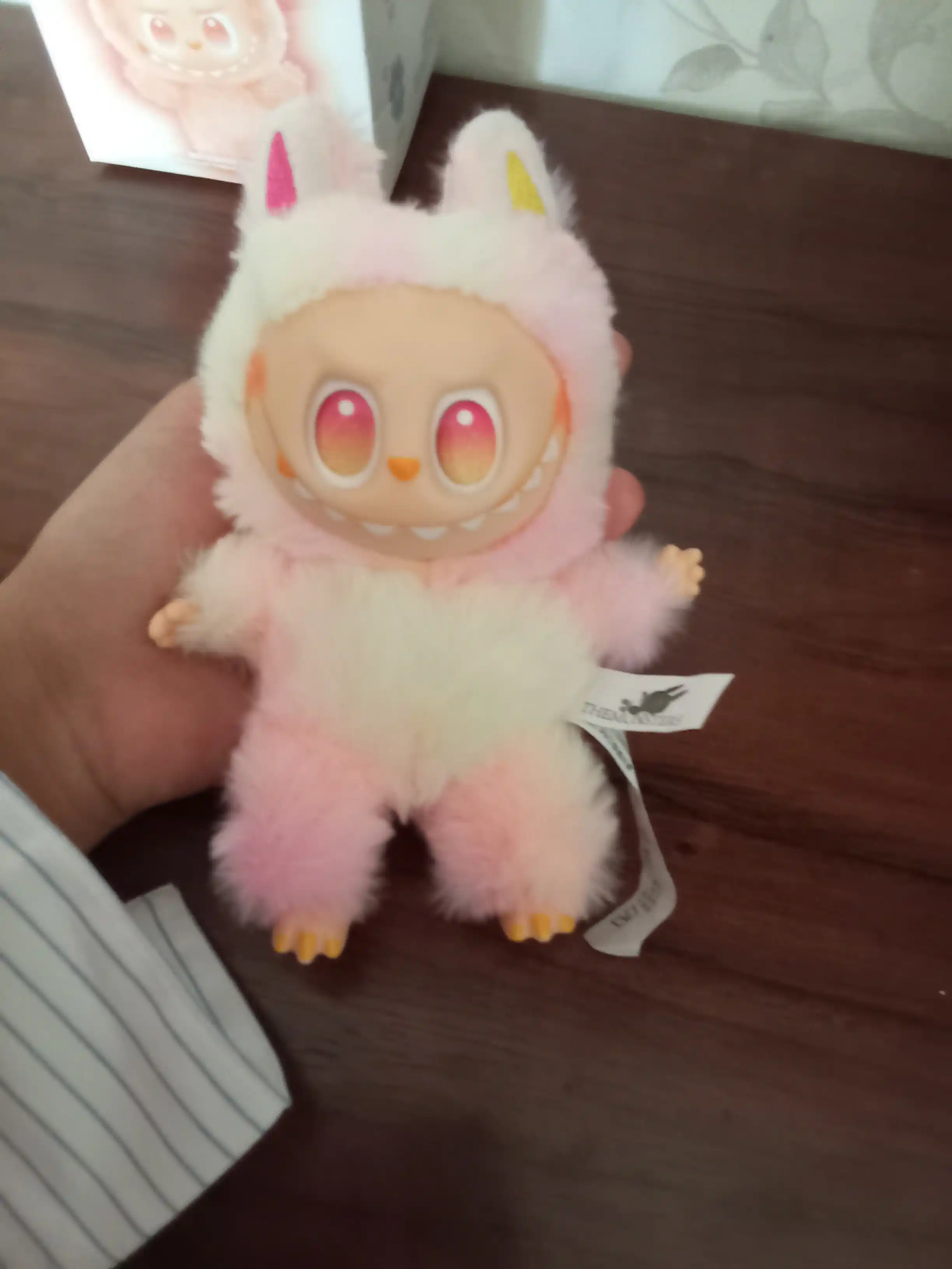 Labubu va Stitch Popmart yumshoq o‘yinchoq kolleksion, random rangda