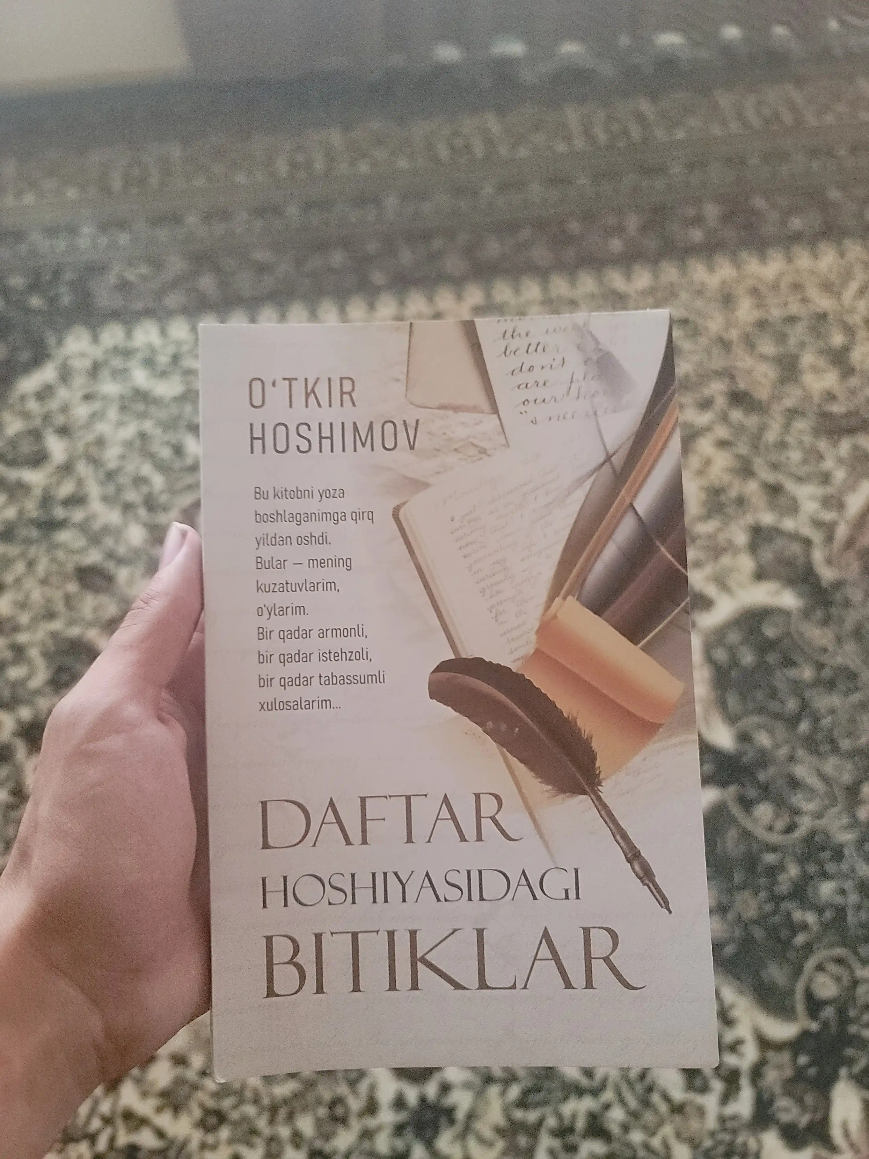 "Daftar hoshiyasidagi bitiklar" O`tkir Hoshimov fikr va donolik bir kitobda jamlangan!