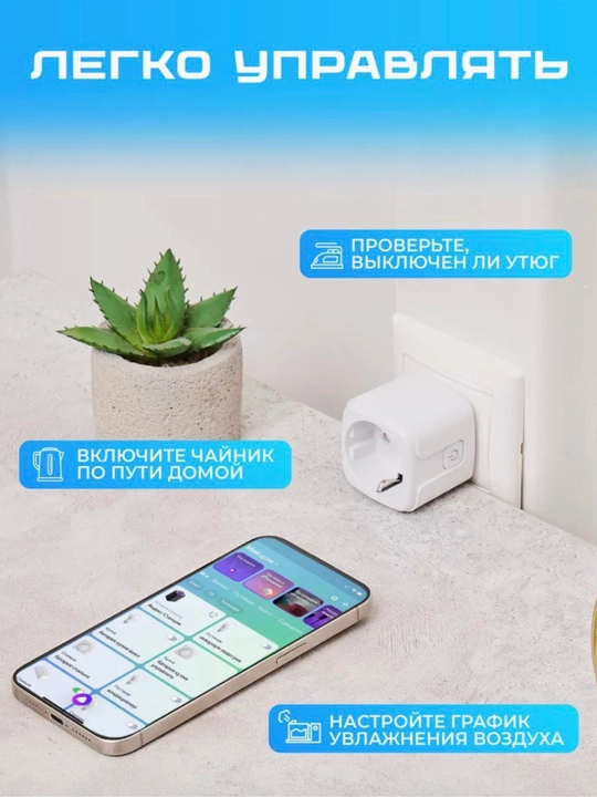 4 шт умные Wi-Fi розетки с таймером, работают с 16, приложение Smart Life/Tuya