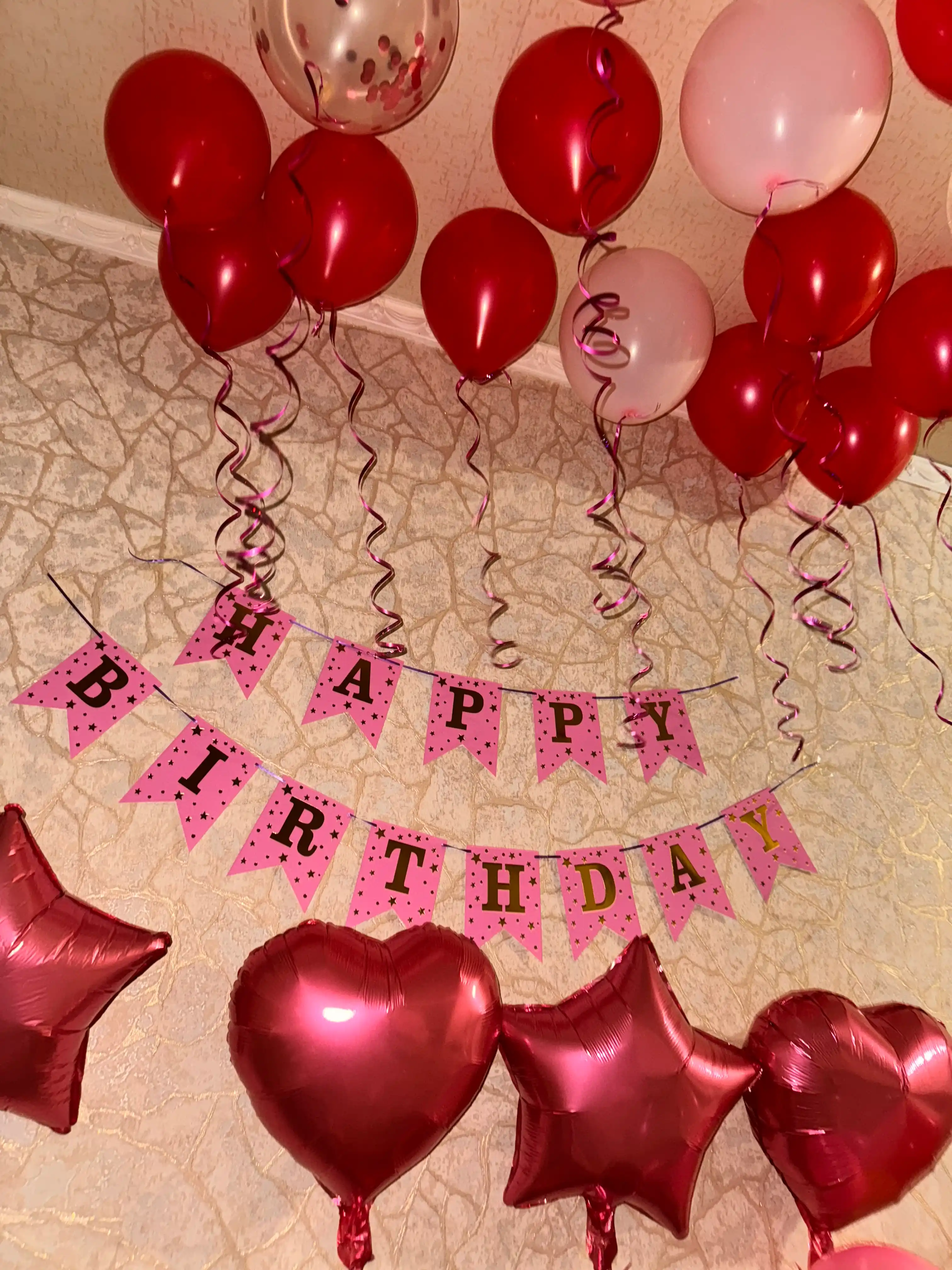 Растяжка-флажки гирлянда "Happy Birthday"