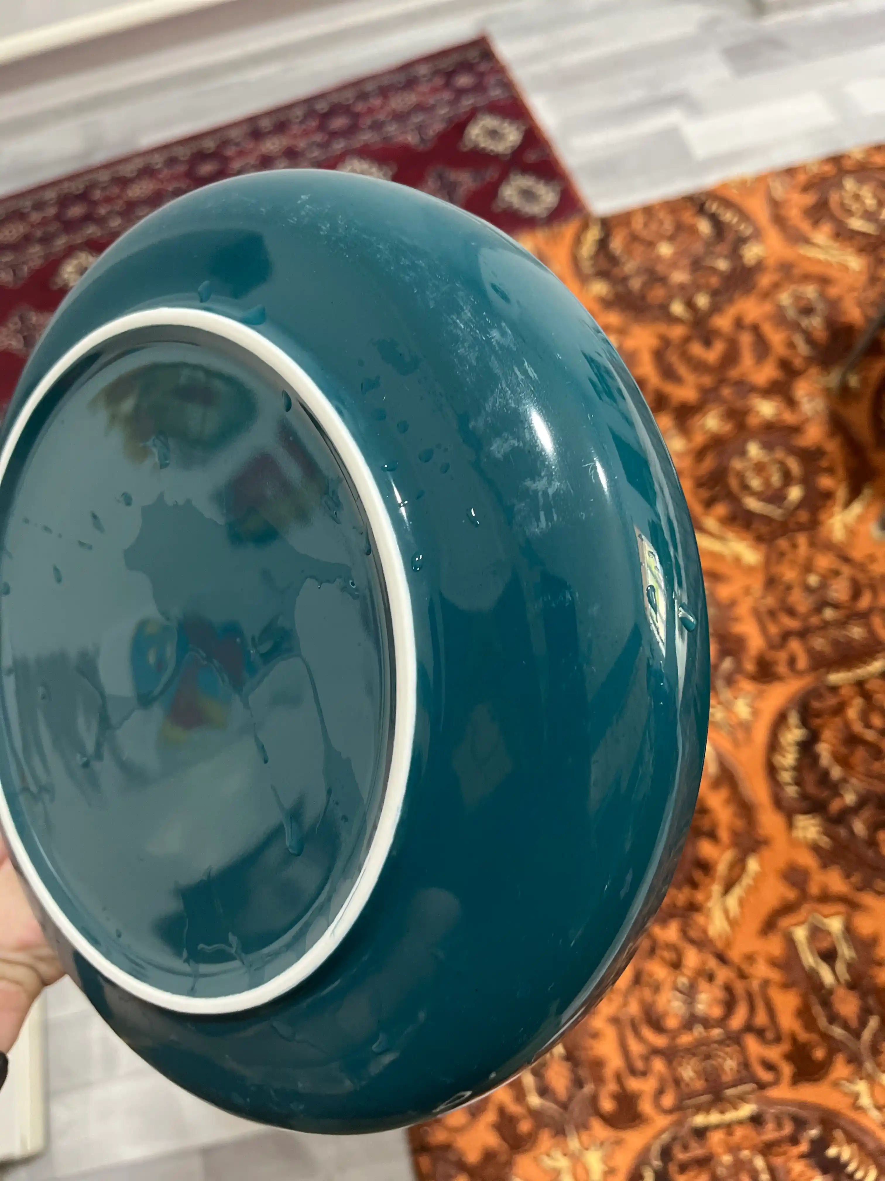 Chuqur chinni likopcha, 20×5 sm, boy yashil rangga ega