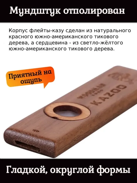 Деревянная флейта казу, музыкальное просвещение, досуг и развлечения