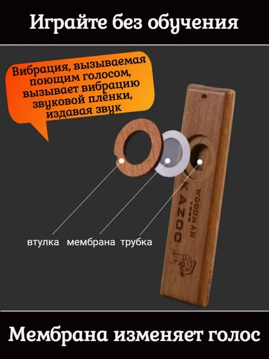 Деревянная флейта казу, музыкальное просвещение, досуг и развлечения