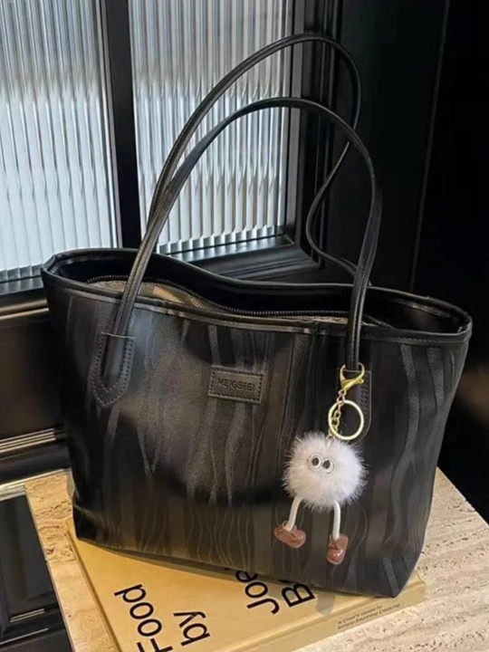Ayollar sumkasi, shopper, yelkama, kundalik, sig'imli, ish va o'qish uchun A4, ekocharm