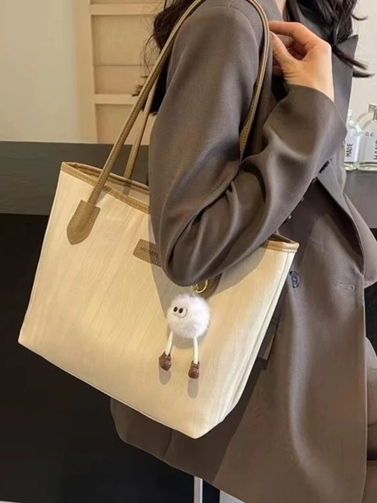Ayollar sumkasi, shopper, yelkama, kundalik, sig'imli, ish va o'qish uchun A4, ekocharm