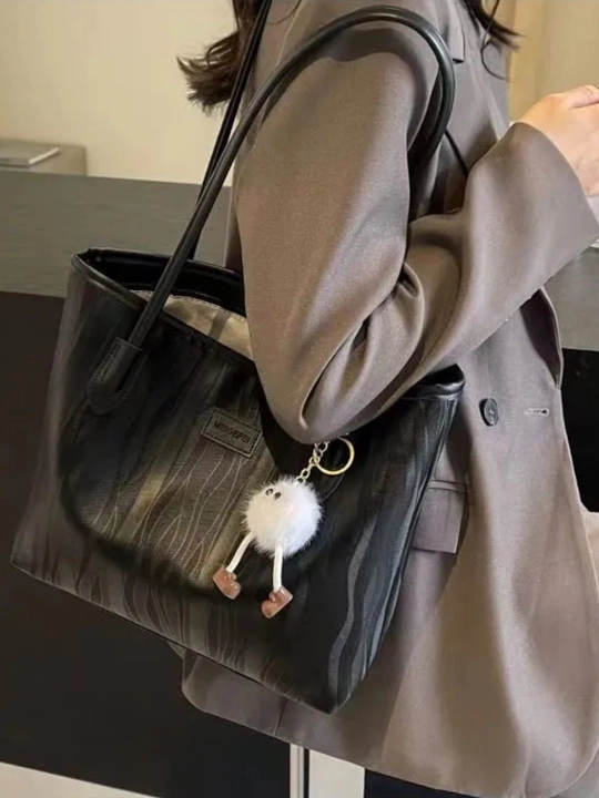 Ayollar sumkasi, shopper, yelkama, kundalik, sig'imli, ish va o'qish uchun A4, ekocharm