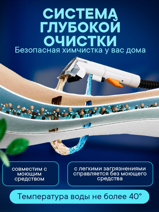 Моющий пылесос Renomax, для авто и дома, 600 Вт, аквафильтр, 3 насадки