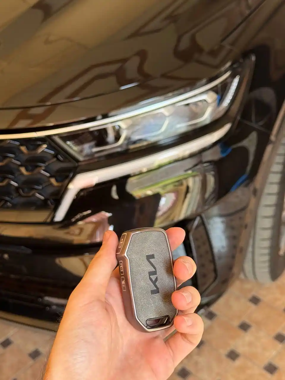 Чехол для пульта, ключа KIA K5/K8/K9/Sorento/Sportage, из эко кожи и ТПУ