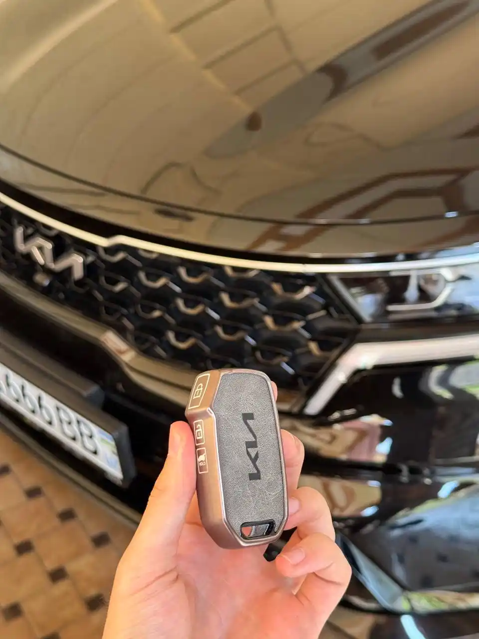 Чехол для пульта, ключа KIA K5/K8/K9/Sorento/Sportage, из эко кожи и ТПУ