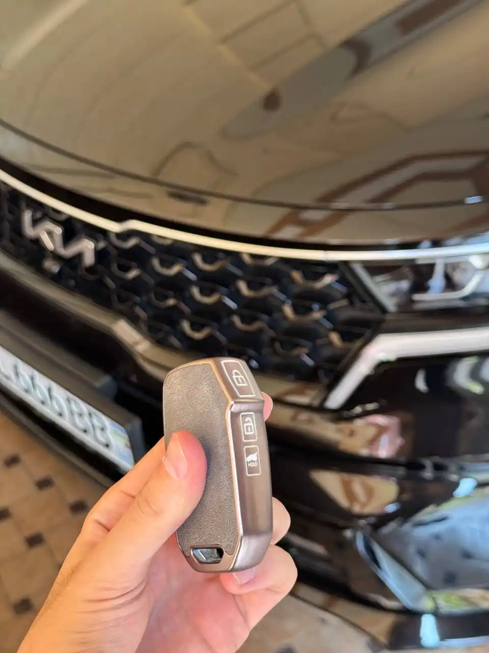 Чехол для пульта, ключа KIA K5/K8/K9/Sorento/Sportage, из эко кожи и ТПУ