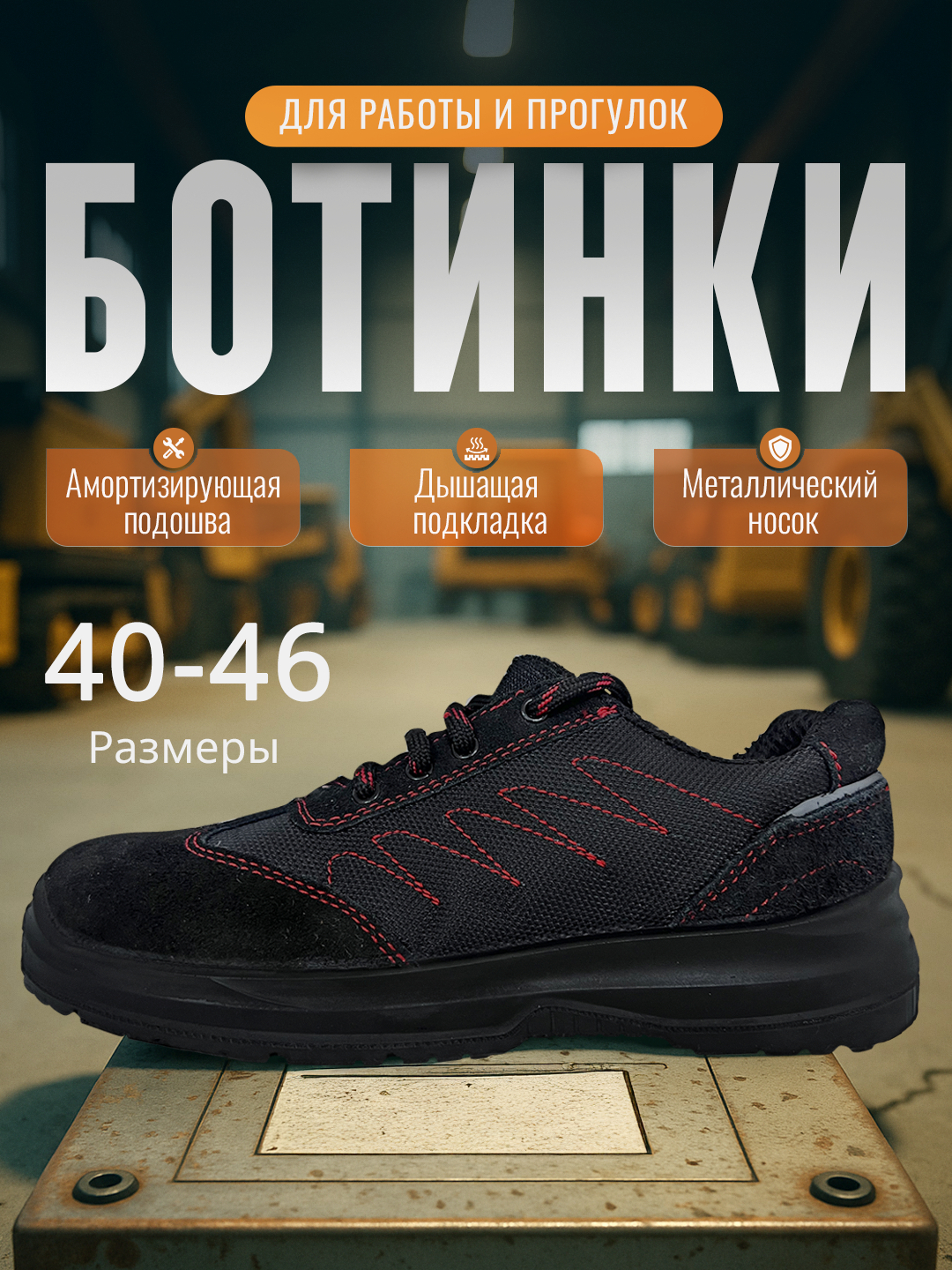 UltraStep RedLine – faollikni sevuvchilar uchun sportcha ish botinkasi (ASOSIY)