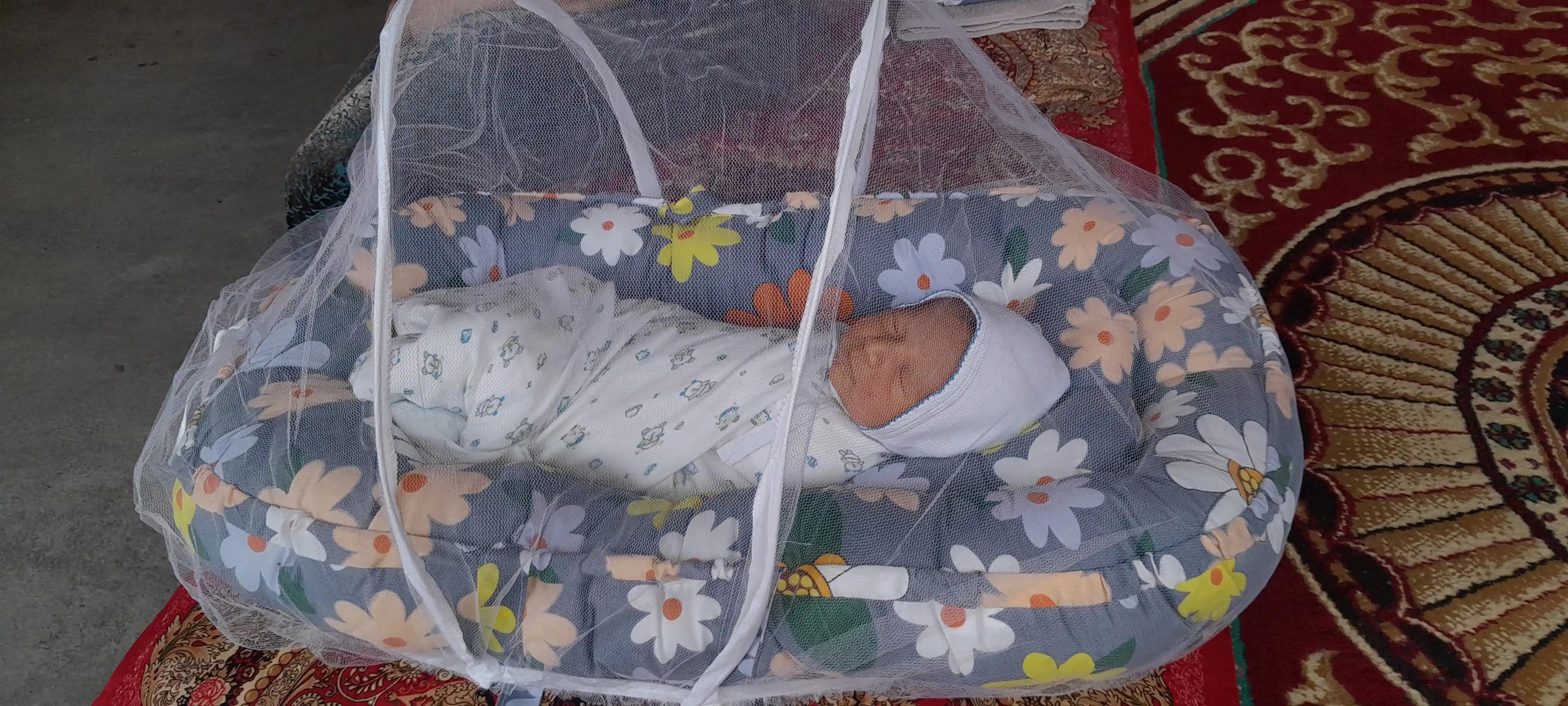 Bolalar kokoni, buklanadigan, chivinga qarshi to'r,0-6 oylik chaqaloqlar uchun