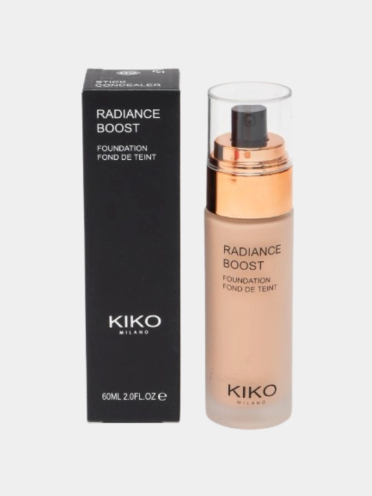 Tonal krem, konsiler, 2 tasi 1 da, to'liq qoplama, Kiko bo'yanish asosi, 60 ml - 