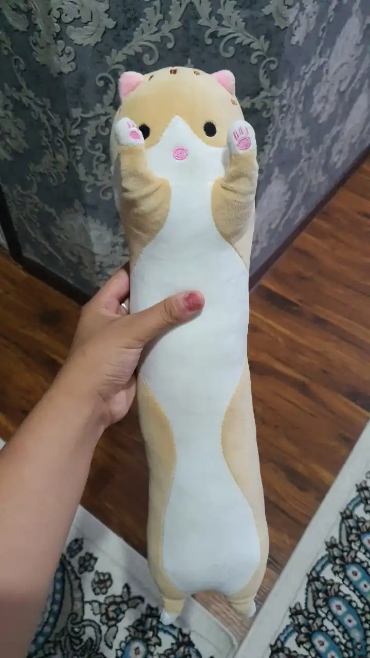 Кот батон, мягкая игрушка-подушка, для обнимашек и сна, антистресс, подарок на 14 февраля