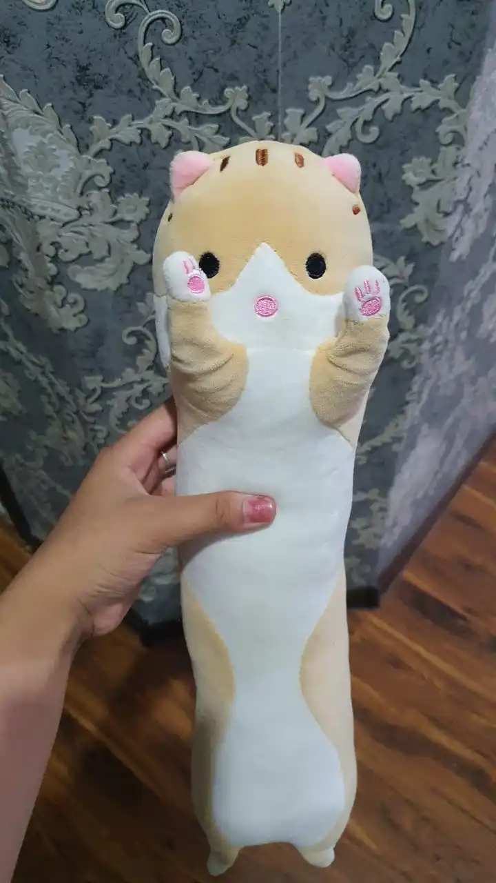 Кот батон, мягкая игрушка-подушка, для обнимашек и сна, антистресс, подарок на 14 февраля
