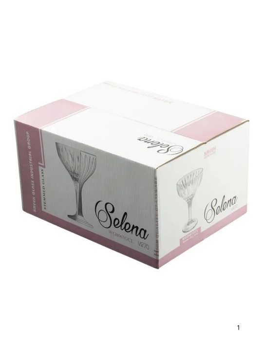 Martini, kokteyllar, vino va shampan uchun stakanlar to'plami, 6 dona, 350 ml