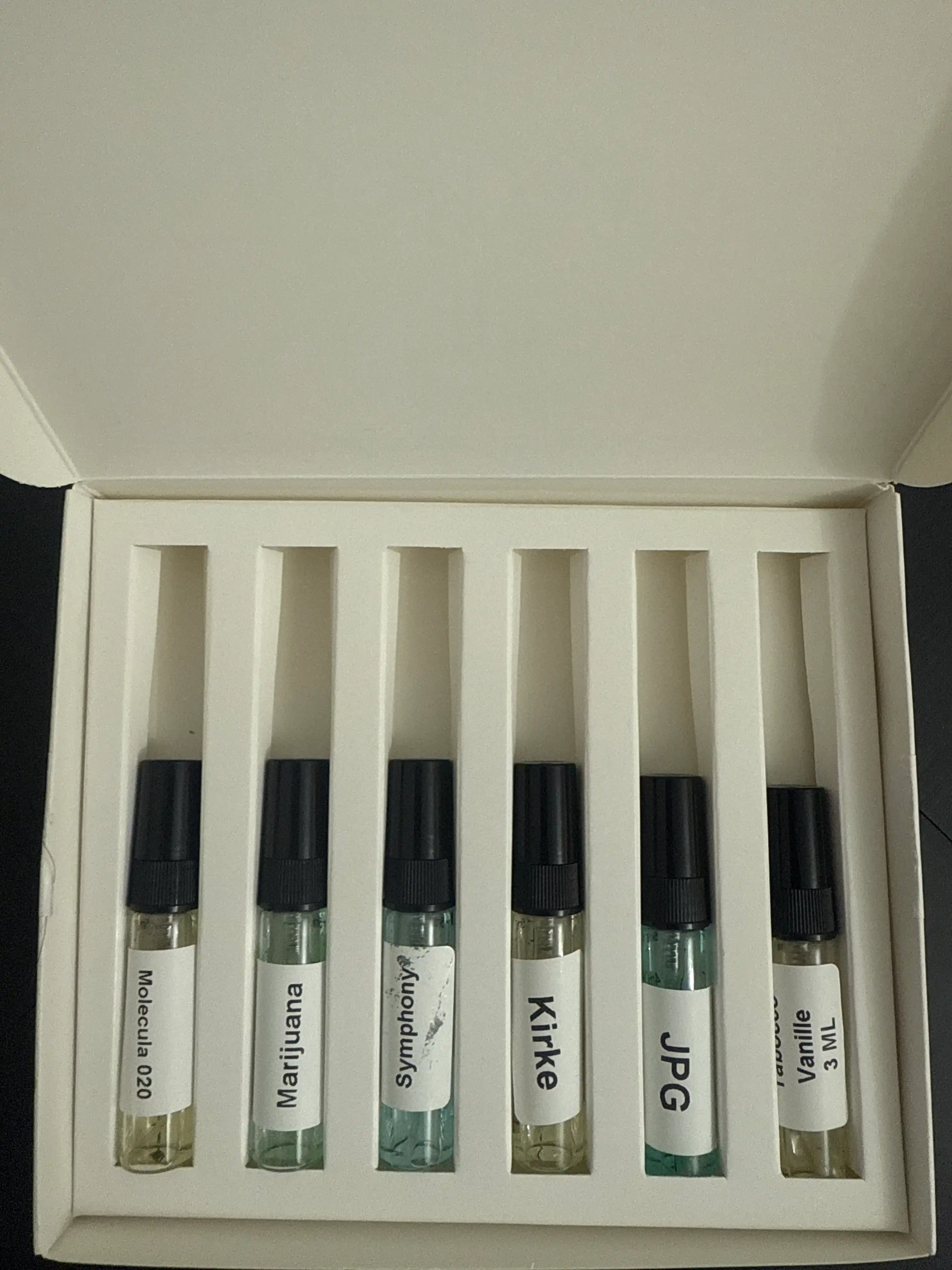 Erkaklar uchun atir nabor, Kirke, Molekula, Symphony, Le Beau, Marijuana, Tobacco Vanille