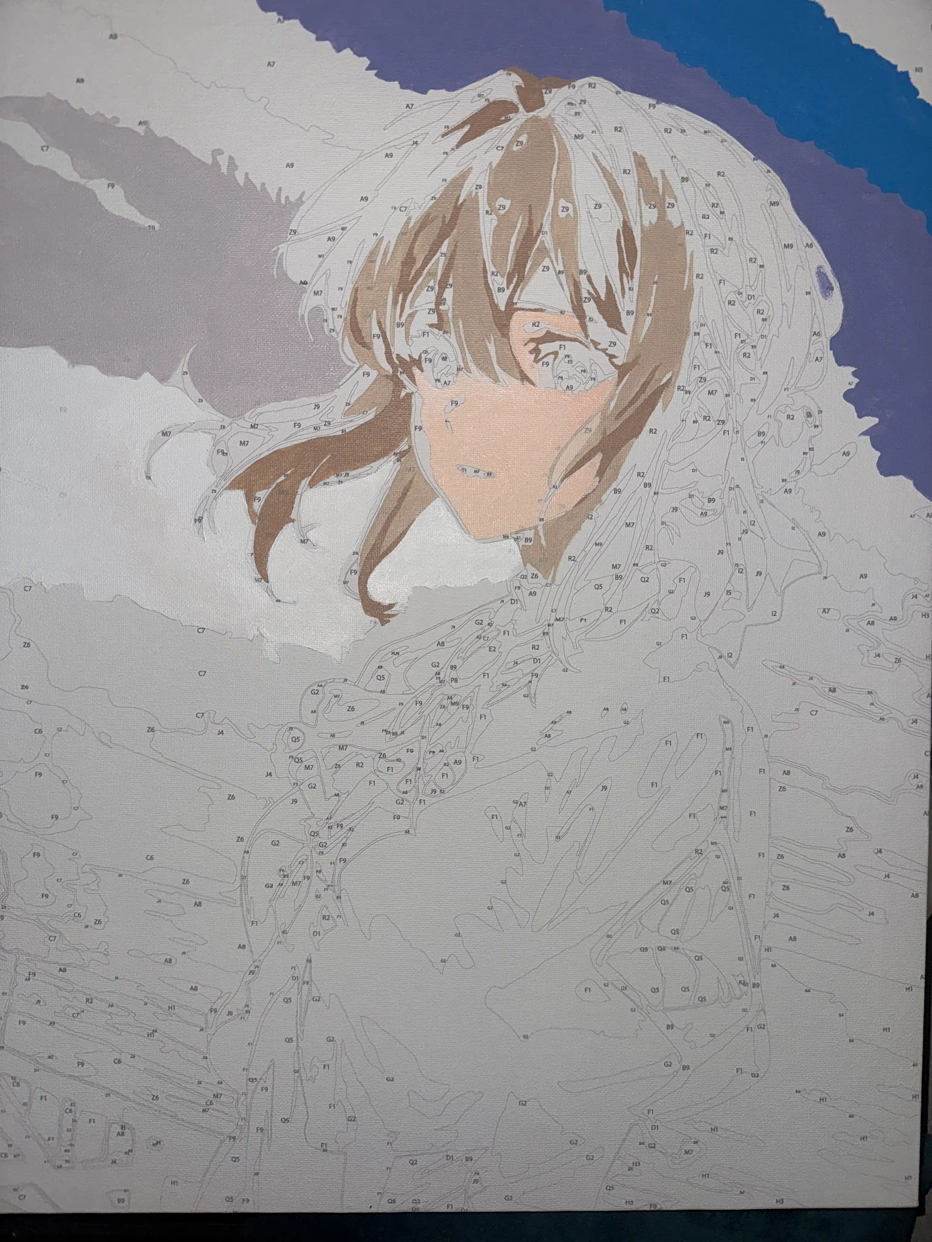 Raqamlar bo'yicha rasm chizish ARTERY "Anime" 40×50 sm, bo'yoqli holst, bo'yama to'plami