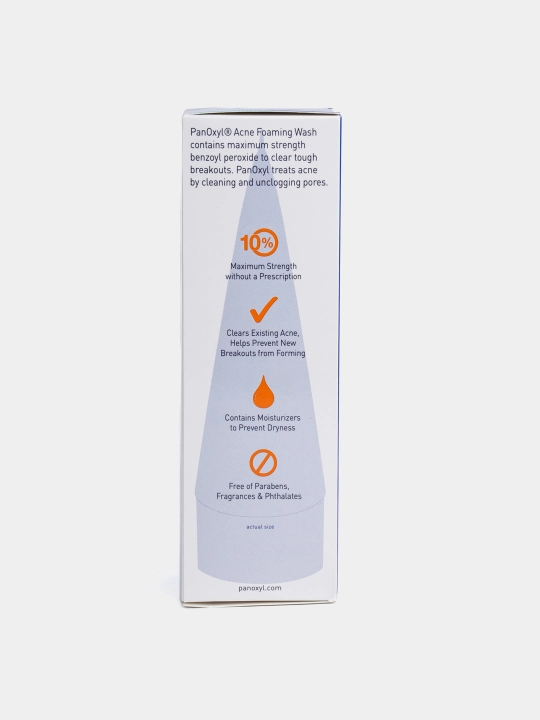 PanOxyl Acne Foaming Wash – Oqartiruvchi yuzni yuvish geli, 10% benzoyl peroksid – 156 ml