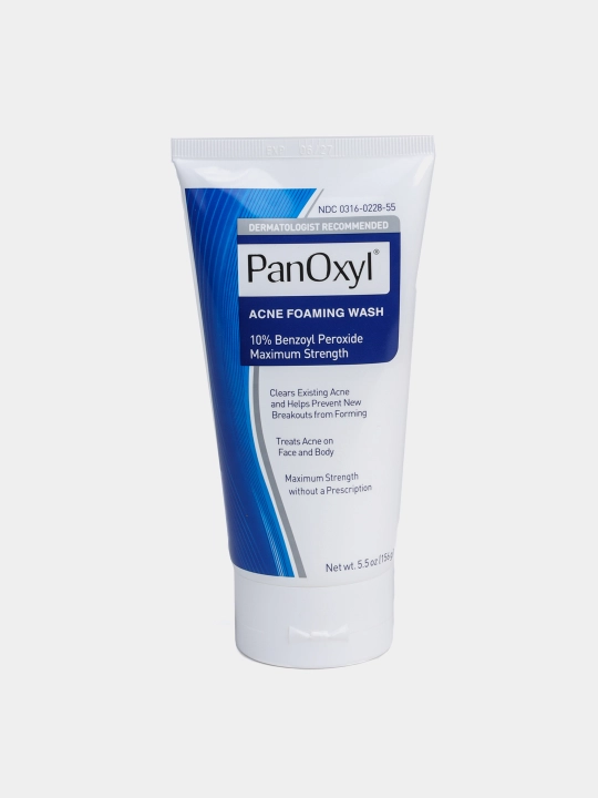 PanOxyl Acne Foaming Wash – Oqartiruvchi yuzni yuvish geli, 10% benzoyl peroksid – 156 ml