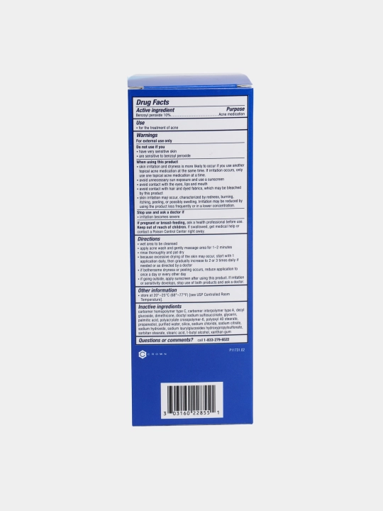 PanOxyl Acne Foaming Wash – Oqartiruvchi yuzni yuvish geli, 10% benzoyl peroksid – 156 ml