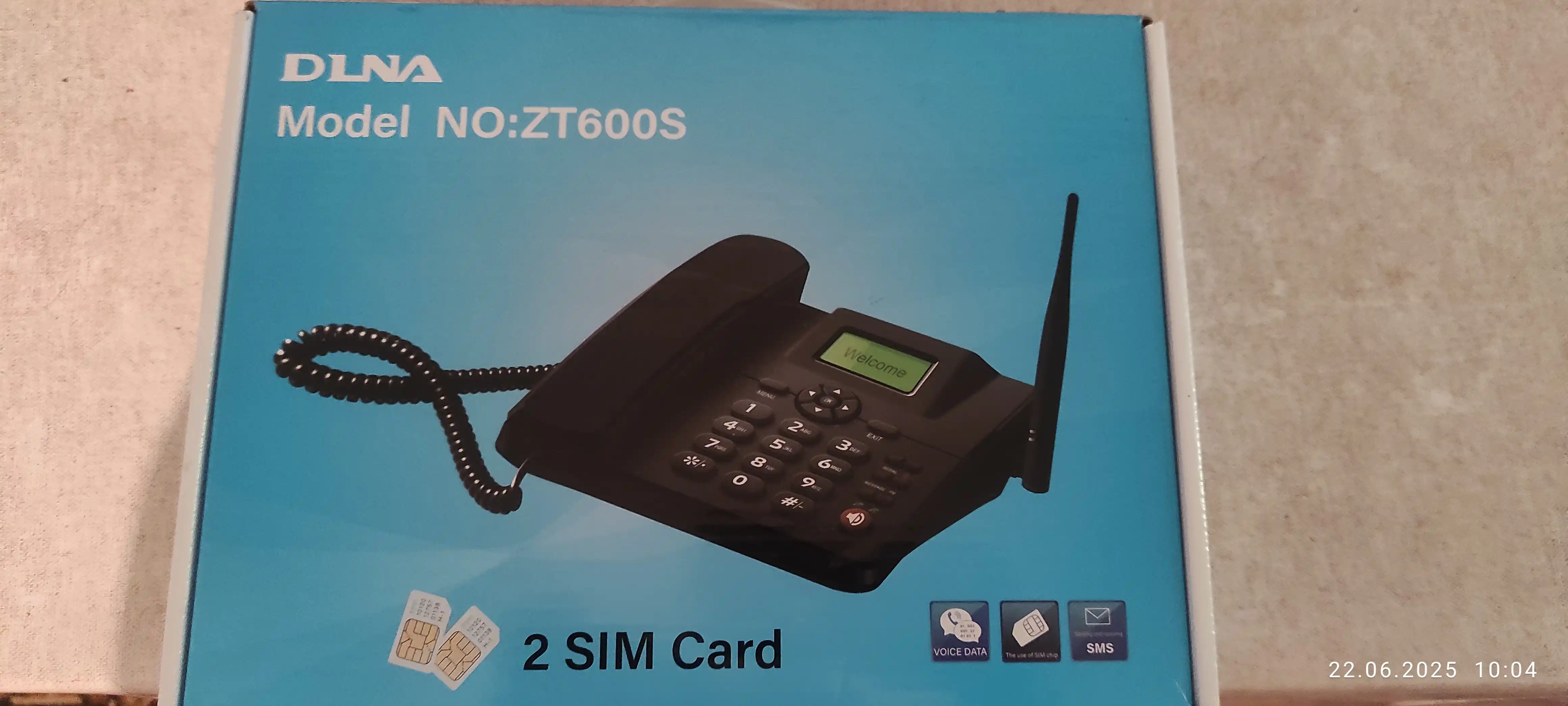 Стационарный беспроводной телефон ZT600S GSM, 2 слота для SIM-карт, FM-радио