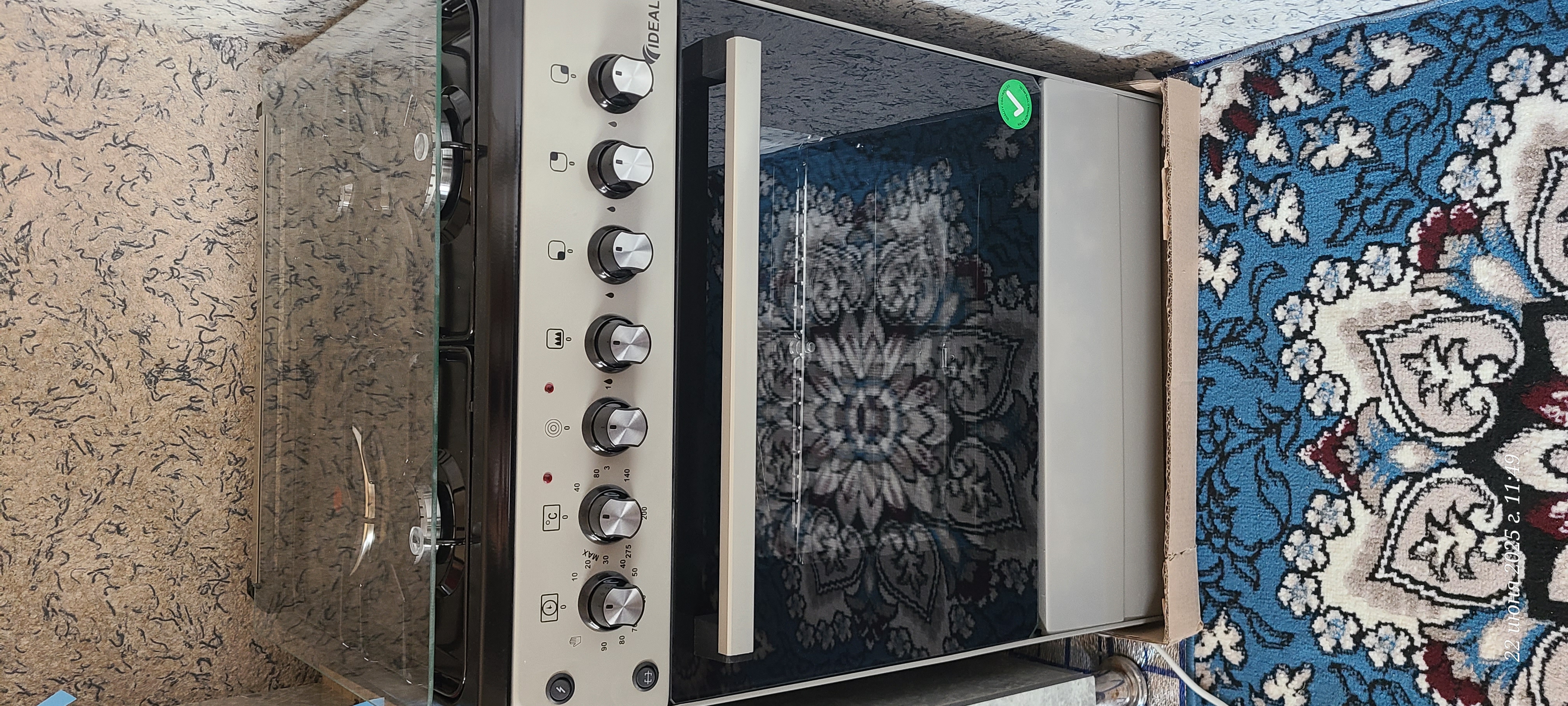 Ideal L400 gaz plitasi, 3 + 1 komfort, duxovka hajmi 65 l, 60 * 60