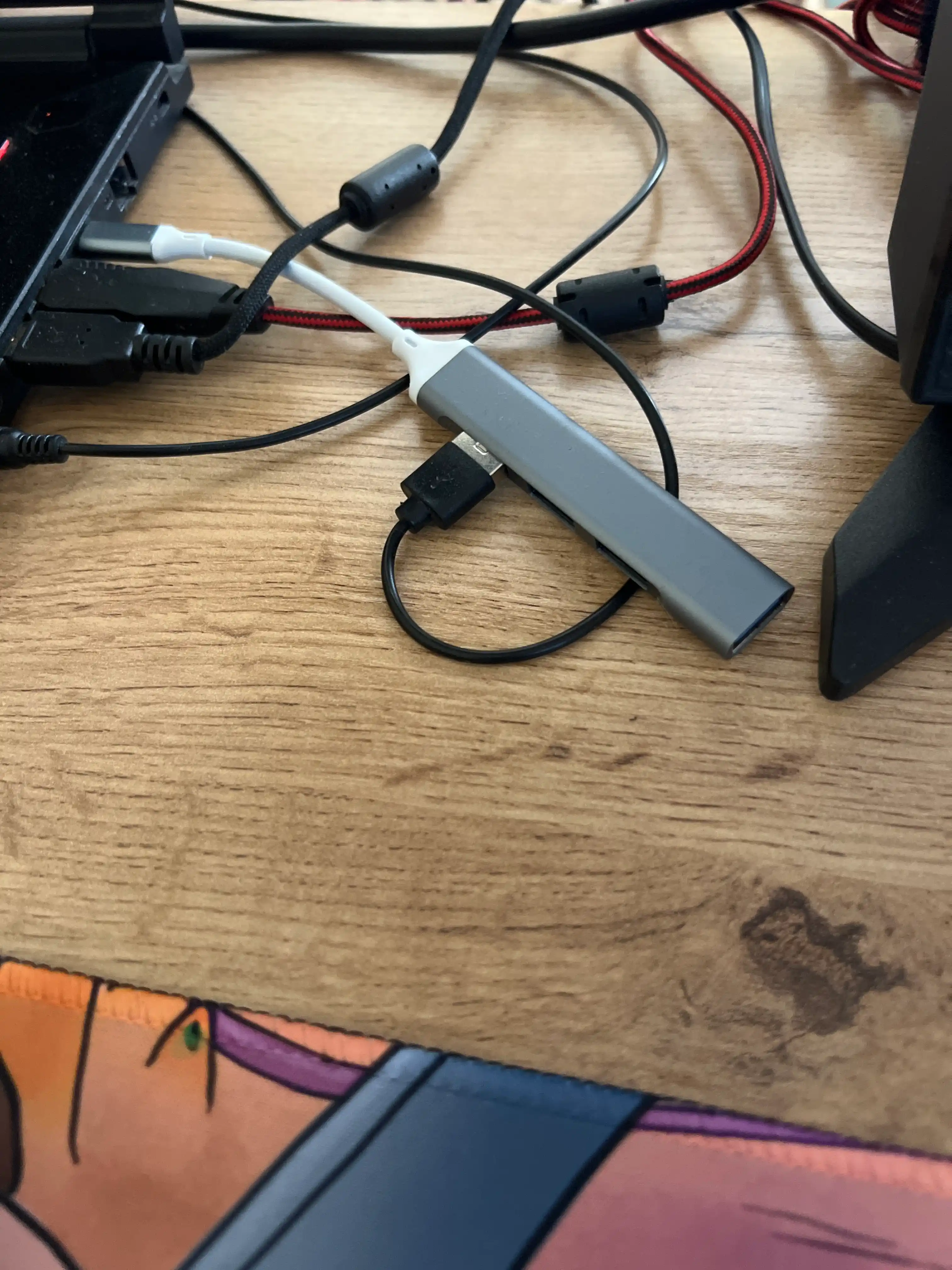 4 portli hub-konsentrator, USB port, Type-C port, USB + Type-C port USB hub 3.0