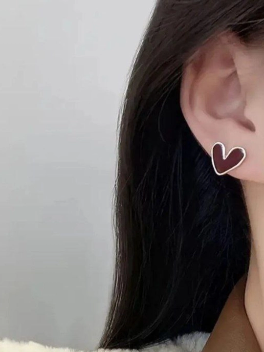 Серьги в форме сердца, женские